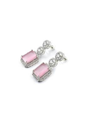 Silver minimalist pastel pink ad stud earrings 5
