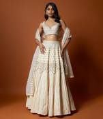 Ivory Gold Embroidered Lehenga Set