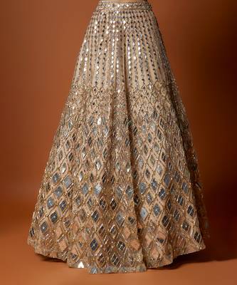 Gold Embroidered Lehenga Set 3