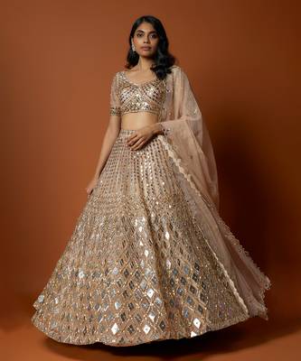 Gold Embroidered Lehenga Set 4