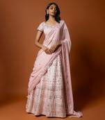 Baby Pink Embroidered Lehenga Set