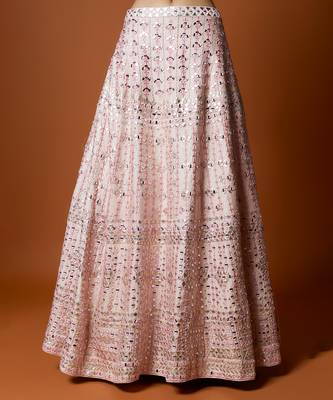 Baby Pink Embroidered Lehenga Set 3