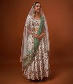 Ivory Embroidered Lehenga Set