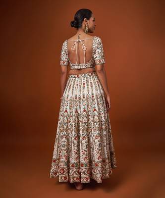 Ivory Embroidered Lehenga Set 2