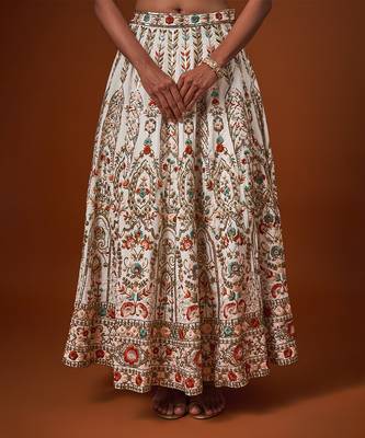 Ivory Embroidered Lehenga Set 3
