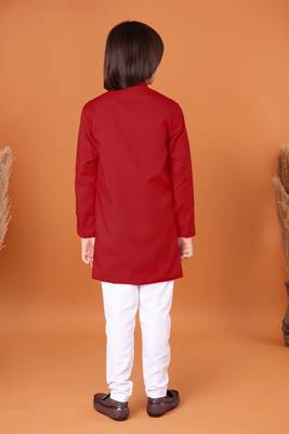 Kids Traditional Ethnic Wear Indo Western Kurta Pajama Set for Boy's 4