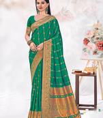 Sangam Prints Green Silk Woven Work Traditional Saree