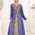 Royal Blue Georgette Zari Work Kaftan for Occasions