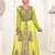 Yellow & White color Handmade Moroccan Kaftan with hijjab