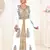 Off-White & White color Handmade Moroccan Kaftan with hijjab