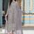 Light purple heavy organza embroidery pakistani salwar suit