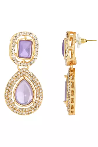 stylish traditional kundan stone necklace jewellery set