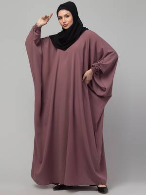 Women stylish traditional wear abaya pink 1