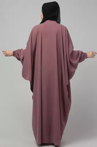 Women stylish traditional wear abaya pink