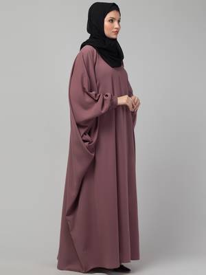 Women stylish traditional wear abaya pink 3