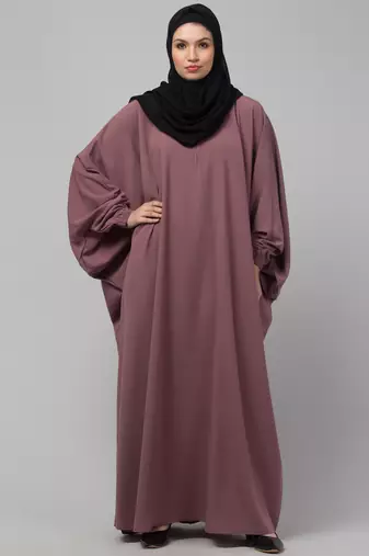 Women stylish traditional wear abaya pink