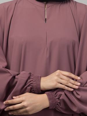 Women stylish traditional wear abaya pink 5