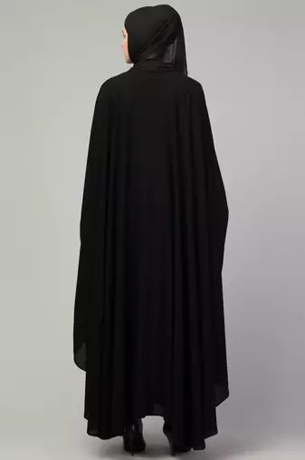 Women style Muslim traditional wear abaya Kaftan black