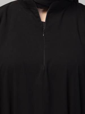 Women style Muslim traditional wear abaya Kaftan black 5