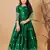 Girls Maxi Length Flared Green Dress Kids