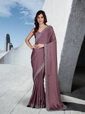 Women Saree Rangoli Sik Embroidery With swarovski Work Saree 1
