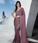 Women Saree Rangoli Sik Embroidery With swarovski Work Saree