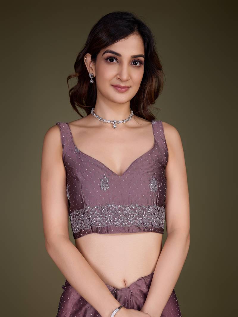 Women Saree Rangoli Sik Embroidery With swarovski Work Saree