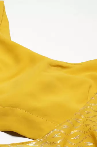 Trendmalls Yellow Semi-Stitched Crop Top Lehenga Choli with Dupatta For Women