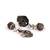 Mansiyaorange german oxidised silver floral design kempu stone necklace choker jewellery sets for women