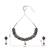 Mansiyaorange german oxidised silver floral design kempu stone necklace choker jewellery sets for women