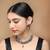 Mansiyaorange german oxidised silver floral design kempu stone necklace choker jewellery sets for women
