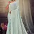 Sky Blue Chikankari Zari Resham Embroidered Georgette Party Wear Saree With Unstitch Blouse Piece