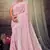 Pink Chikankari Zari Resham Embroidered Georgette Party Wear Saree With Unstitch Blouse Piece