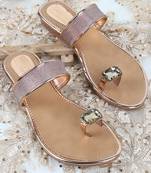 Golden women's sandal