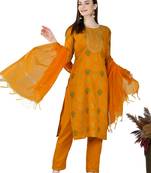 Yellow Embroidered Kurta Set
