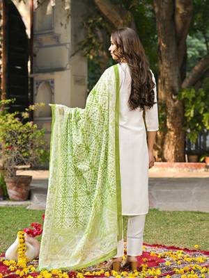 women green rayon blend solid embroidered straight kurta trouser with dupatta 4