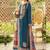 Blue faux georgette embroidery pakistani salwar suit