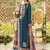 Blue faux georgette embroidery pakistani salwar suit