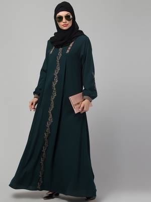 Women stylish Muslim traditional embroidered wear abaya 1