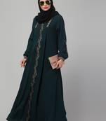 Women stylish Muslim traditional embroidered wear abaya