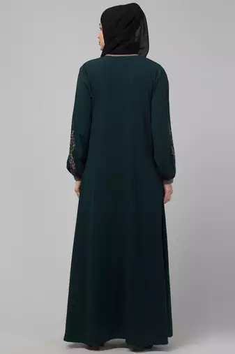 Women stylish Muslim traditional embroidered wear abaya