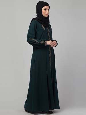 Women stylish Muslim traditional embroidered wear abaya 3