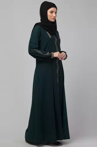 Women stylish Muslim traditional embroidered wear abaya