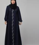 Latest Stylish women Plaited Abaya burkha 