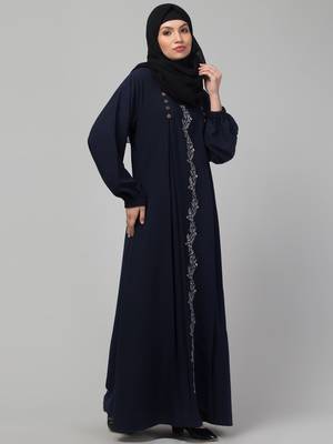 Latest Stylish women Plaited Abaya burkha  3
