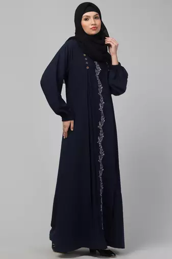 Latest Stylish women Plaited Abaya burkha 