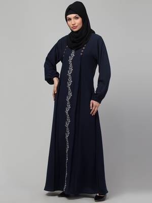 Latest Stylish women Plaited Abaya burkha  4