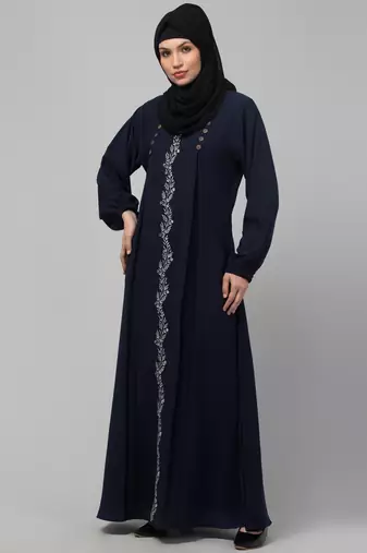 Latest Stylish women Plaited Abaya burkha 