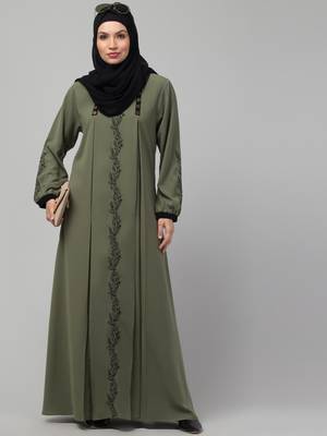 latest Stylish embroidered women abaya burkha 1