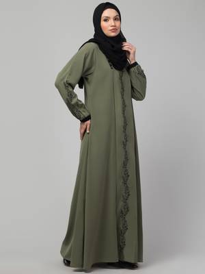 latest Stylish embroidered women abaya burkha 3